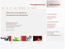 Tablet Screenshot of praxis-wellingsbuettel.de